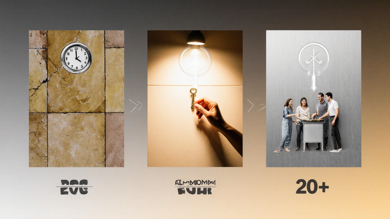 Сравнение сроков службы кухонных фасадов: дешевый, оптимальный и долговечный варианты