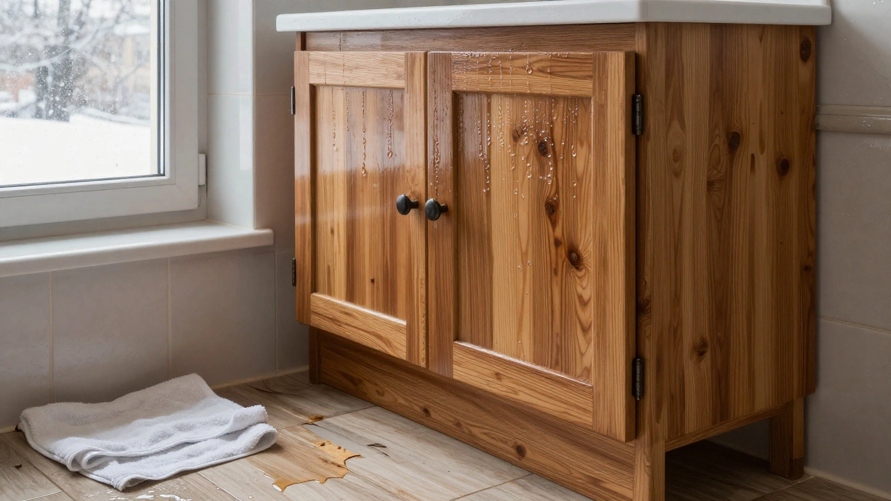 Что делать, если мебель для ванной разбухла от воды