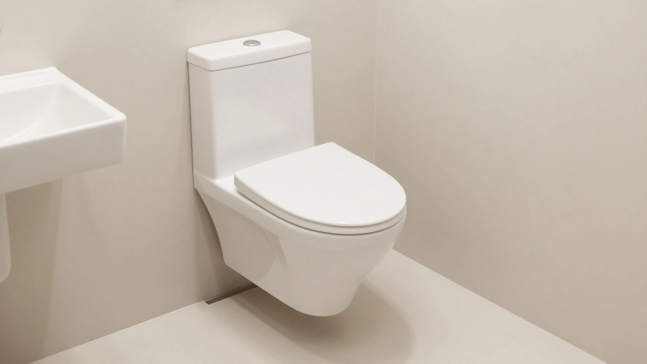 Эргономичное расположение подвесного унитаза и маленькой раковины